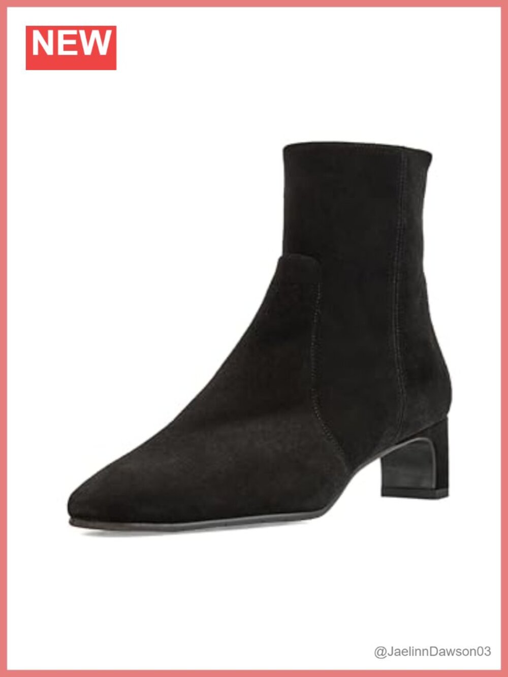 Aquatalia Siella Suede Bootie Ankle Boots Water Resistant 1.7" Heel Made in